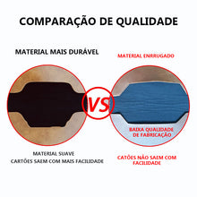 Carregar imagem no visualizador da galeria, CASE CARTEIRA METAL E COURO | CARTÃO CRÉDITO, DINHEIRO | Proteção RFID Anti Fraude de Cartão de Crédito