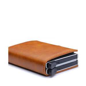 Qualidade superior rfid carteira de homens saco de dinheiro mini bolsa masculina de alumínio cartão pequena carteira embreagem carteira de couro fino 2019